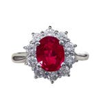 Other brand - Ring Platina, Pt900 - 1.71ct. tw. Robijn -, Nieuw