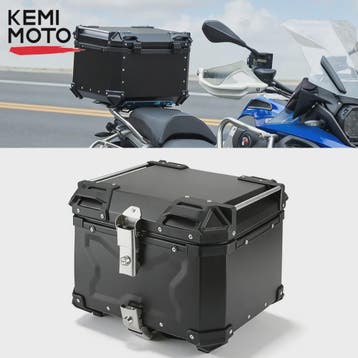 KEMIMOTO Universele Aluminium Motor Topkoffer 65L met Ledere, Verzenden, Nieuw