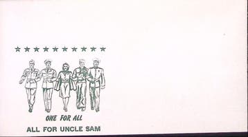 Amerikaanse envelop WWII (lijst optie), Verzenden