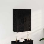Wandkast Zwart Eiken 69,5 x 34 x 90 cm Bewerkt hout, Verzenden, Nieuw