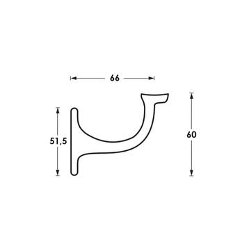 Intersteel Leuninghouder opschroevend hol zadel - nikkel, Verzenden, Nieuw