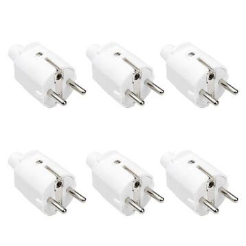 Schuko stekker | Q-link | 6 stuks, Doe-het-zelf en Verbouw, Verzenden, Nieuw