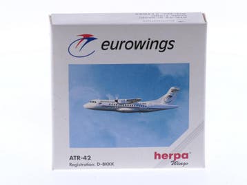 Schaal 1:500 Herpa 511025 Eurowings ATR-42 Reg. D-BKKK #7511, Ophalen of Verzenden, Zo goed als nieuw
