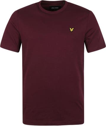 Lyle and Scott T-shirt Burgundy maat L Heren, Maat 52/54 (L), Verzenden, Nieuw, Lyle and Scott
