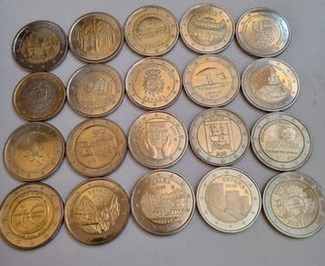 Europa. 2 Euro Various Years (24 coins) (Zonder