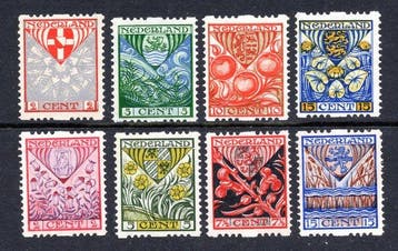 Nederland 1926 - Tweezijdige roltanding - NVPH R 74/81, Gestempeld