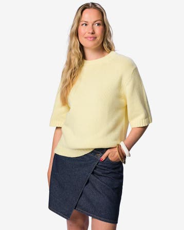 HEMA Damestrui Nadine fijngebreid geel, Kleding | Dames, Verzenden, Nieuw