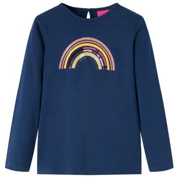 vidaXL Kindershirt met lange mouwen 128 marineblauw, Kinderen en Baby's, Verzenden, Nieuw