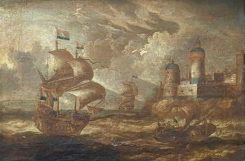 Peter Van Den Velde (1634-1724) - Navire Flamand au au large