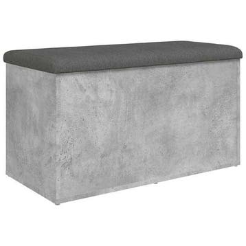 Opbergbankje 82cm Betongrijs | Retourdeal 34% Korting, Zo goed als nieuw, Rechthoekig, 50 tot 75 cm, 75 tot 100 cm