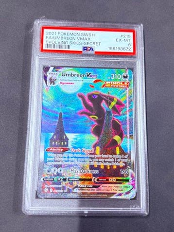 Pokémon - 1 Graded card - Umbreon VMAX #215 Foil, Full art,, Nieuw