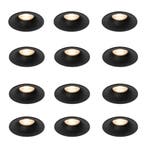 Set van 12 inbouwspots zwart GU10 50mm - Gijs, Verzenden, Nieuw, Modern