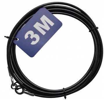 Veiligheidskabels zwart 3 meter met ogen, Verzenden, Nieuw