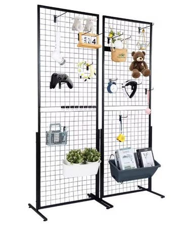 Dubbelzijdige Gridwall Panelen – Displayrek met Haken 2 Stuk, Verzenden, Nieuw