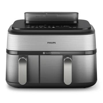 Philips Dubbele Airfryer 9L - NA555/00, Verzenden, Nieuw