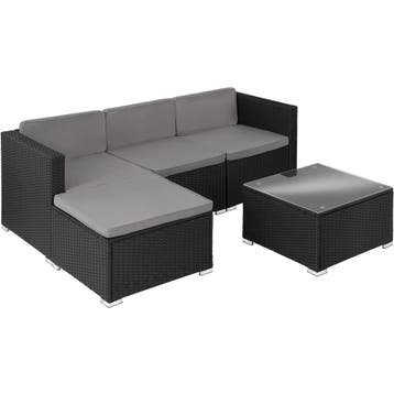 Wicker lounge Lignano - zwart, Verzenden, Nieuw