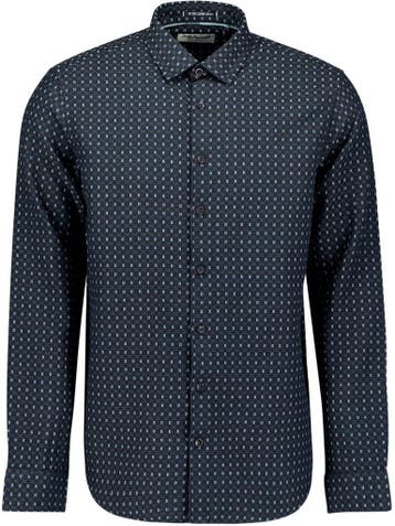 No Excess Overhemd Jacquard Print Navy maat M Heren, Verzenden, Nieuw, Blauw, No Excess
