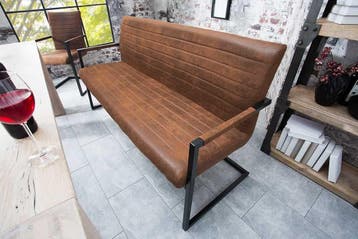 industrieele sledebank LOFT 160cm vintage bruin met, Ophalen of Verzenden, Nieuw