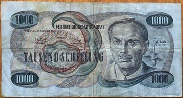 Oostenrijk. - 1000 Schilling - 1961 - Pick 141a (Zonder