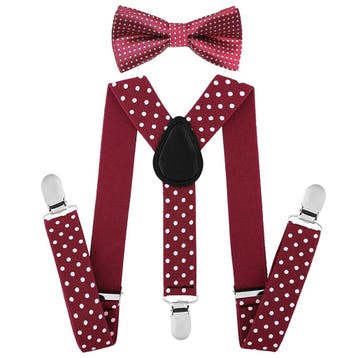 Fako Fashion - Kinder Bretels Met Vlinderstrik - Stippen -, Verzenden, Nieuw