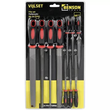 Benson Vijlset 10-delig - met grip (Snijden, Zagen & Vijlen), Ophalen of Verzenden, Nieuw