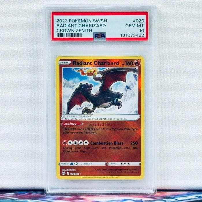 Pokémon Graded card - Charizard 020 - Pokémon - PSA 10, Hobby en Vrije tijd, Verzamelkaartspellen | Pokémon