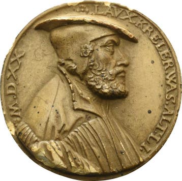 Einseitig bruenierter Gipsabguss des Aversstempels 1520 (..., Verzenden