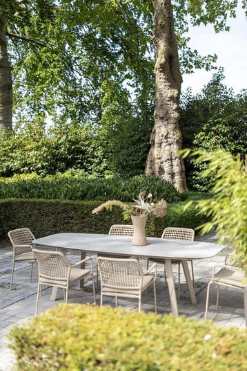Manolo Barista dining tuinset 240x103xH75 cm 7 delig latte, Ophalen of Verzenden, Nieuw