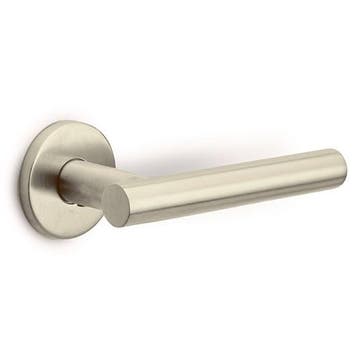 Deurklink BASICS LBVII-19 op ronde rozet PVD champagne, Verzenden, Nieuw