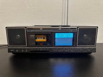 Uher - PTV-3 with Mini Black-and-White CRT Television, Nieuw
