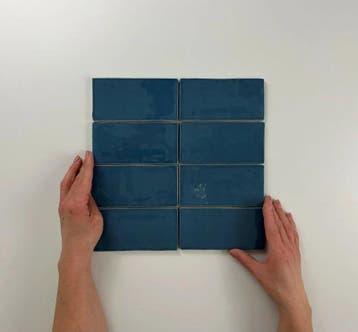 Wandtegel Equipe Cerámica Atlas Donkerblauw Glans 7,5x15, Nieuw, Minder dan 20 cm, 10 m² of meer, Wandtegels