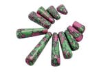 11 x Synt. Turquoise, Green Pink kralen afmetingen kraal..., Ophalen of Verzenden, Nieuw, Kraal