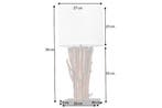 Tafellamp EUPHORIA I 60 cm met lampenkap van longanhout en, Ophalen of Verzenden, Nieuw
