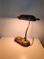 Bankierslamp - Messing - bureau lamp, Antiek en Kunst