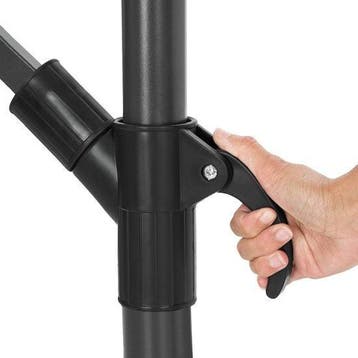 2dekans | tectake® - Aluminium zweefparasol - Doorsnede 350, Ophalen of Verzenden, Zo goed als nieuw
