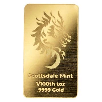1/100 oz - Goud .999 - 2024 1/100 oz 9999 Fine Gold Bar