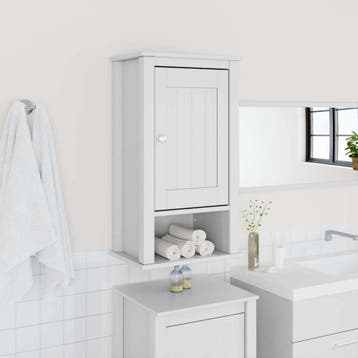 vidaXL Badkamerkast BERG 40x27x71,5 cm massief grenenhout, Verzenden, Nieuw, (Half)hoge kast