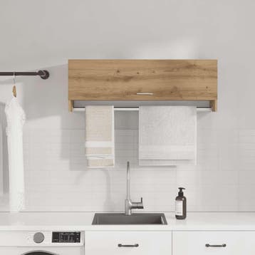 vidaXL Kledingkast 100x32,5x35 cm bewerkt hout artisanaal, Huis en Inrichting, Kasten | Kledingkasten, Verzenden, Nieuw
