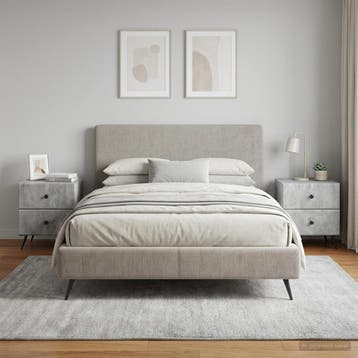 vidaXL Nachtkastje 2 st Betongrijs 43 x 34,5 x 47,5 cm, Minder dan 45 cm, Verzenden, Nieuw, Minder dan 55 cm