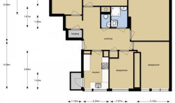 Te Huur 5 Kamer Appartement Molenvliet In Rotterdam, Huizen en Kamers, Rotterdam, Direct bij eigenaar, Appartement, Rotterdam