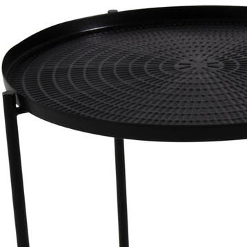 Bijzettafel Sumba Zwart 50 cm, Ophalen of Verzenden, Nieuw, Zwart