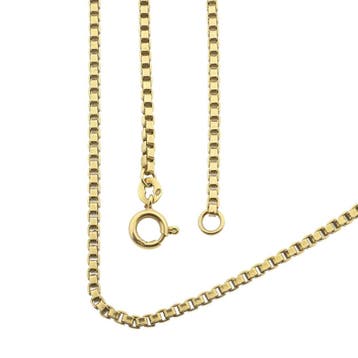 Gouden Venetiaanse schakelketting, Ophalen of Verzenden, Gebruikt, Goud, Goud
