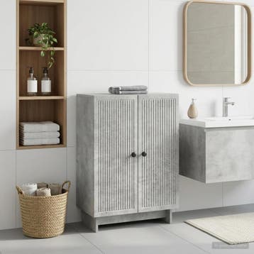 vidaXL Badkamer Opbergkast EDE Betongrijs 59,5 x 31 x 80 cm, Verzenden, Nieuw