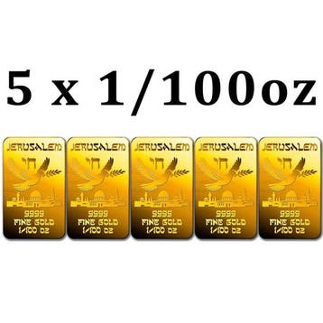 5 x 1/100 Troy Ounce - Goud .999 - European Mint, Estonia, 5