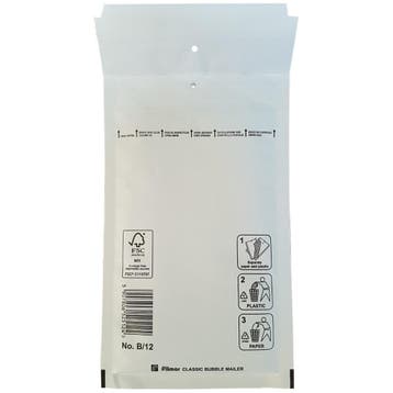 200 Luchtkussenenveloppen B/12 120x220mm wit Filmar Classic, Verzenden, Nieuw in verpakking
