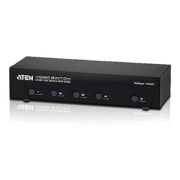VGA switch | Aten | 4-poorts (Audio/Video, Handmatig), Verzenden, Nieuw