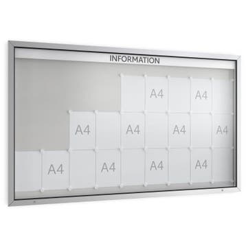 Informatiekast Buiten Draaideur 27x A4 Economy, Nieuw in verpakking