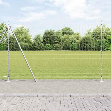 vidaXL Euro-hek met betonnen voetstuk 10 x 1,6 m, Verzenden, Nieuw, IJzer