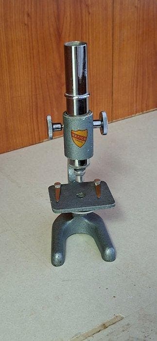 Lesmateriaal - Staal - 1950-1960 - microscoop, Antiek en Kunst, Antiek | Wandborden en Tegels