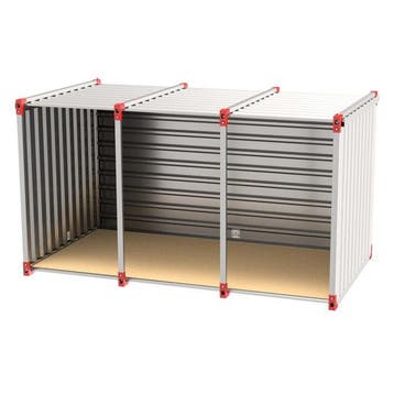 4m open lange zijde container